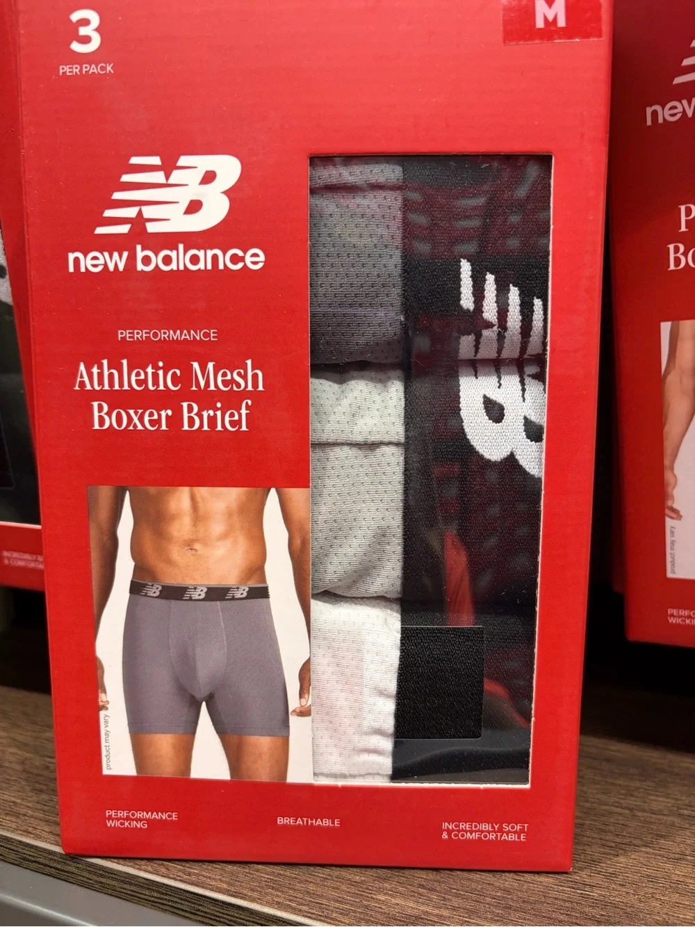 New Balance athletic mesh Gray Boxer Briefs 3-Pack high performance new